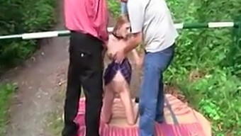 Blonde Outdoor Girl Gets Hogtied And Humiliated