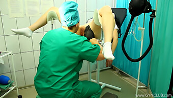 Dirtying Up A Gynecological Examination Table With A Dildo