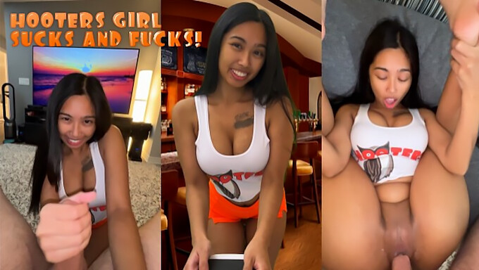 Horká A Tlustá Číšnice Z Hooters Je Tvrdě V Prdeli!