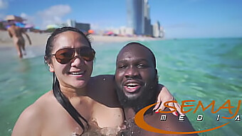 Interracial Fun In The Sun With A Big Black Cock