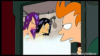 Futurama Hentai: A Cartoon Threesome In The Shower