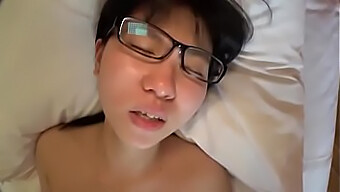 18+ Teen Babe Gets Fucked In Glasses