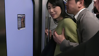 Humiliated Asian Milf Gets A Handjob In Public